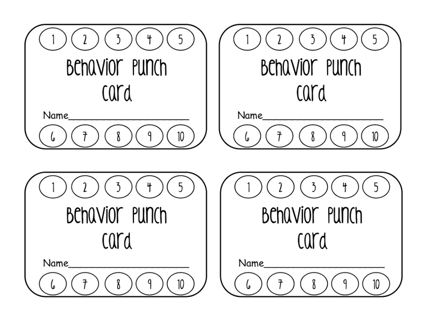 behavior punch card
