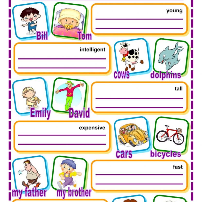 Comparatives esl. Comparative adjectives for children. Comparatives Worksheets. Comparison of adjectives Worksheets. Degrees of adjectives Worksheets.